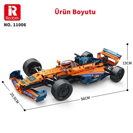 Reobrix Technic 11006 McLaren Formula F1 Araba Yaratıcı Yapı Blok Seti Building Blocks - 928 Parça - Thumbnail
