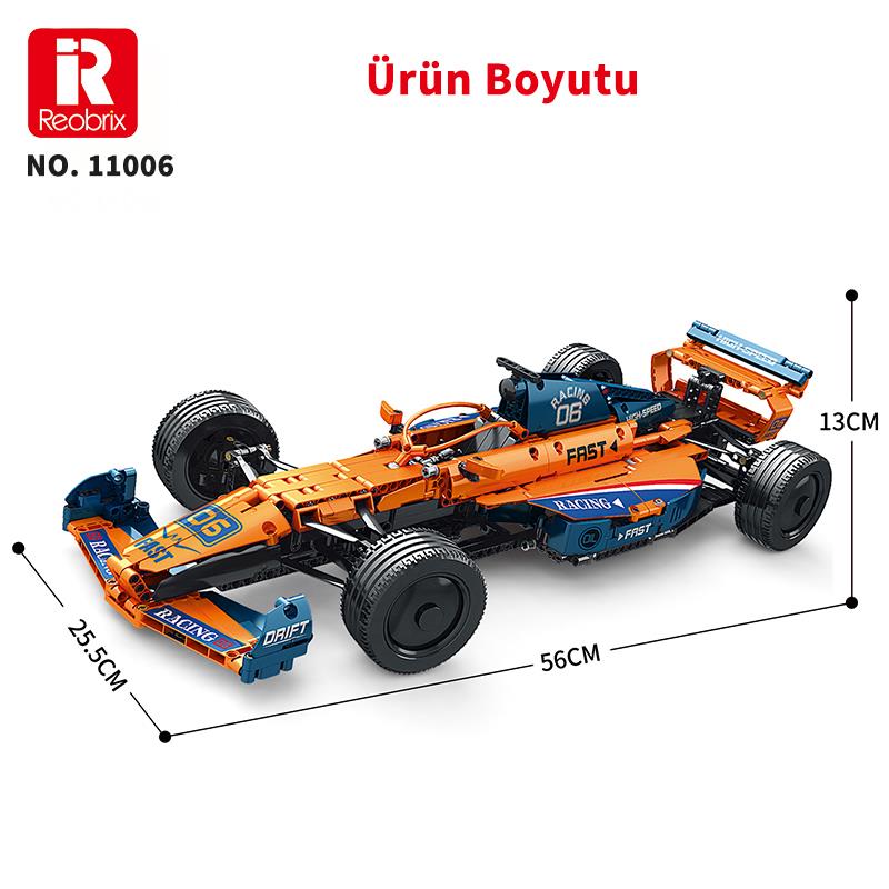 Reobrix Technic 11006 McLaren Formula F1 Araba Yaratıcı Yapı Blok Seti Building Blocks - 928 Parça