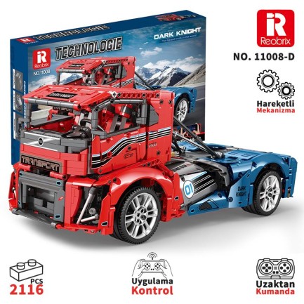 Reobrix - Reobrix Technic 11008 RC Tır Kamyonet Kumandalı&Motorlu Yaratıcı Yapı Blok Seti Building Blocks - 2116 Parça