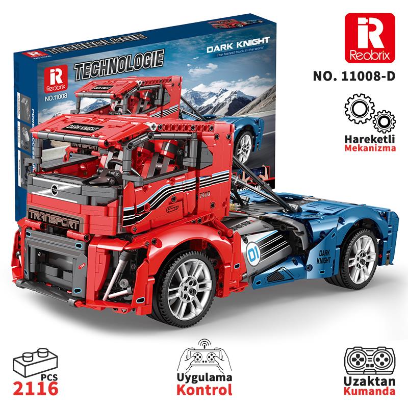 Reobrix Technic 11008 RC Tır Kamyonet Kumandalı&Motorlu Yaratıcı Yapı Blok Seti Building Blocks - 2116 Parça