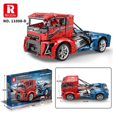 Reobrix Technic 11008 RC Tır Kamyonet Kumandalı&Motorlu Yaratıcı Yapı Blok Seti Building Blocks - 2116 Parça - Thumbnail