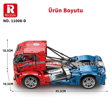 Reobrix Technic 11008 RC Tır Kamyonet Kumandalı&Motorlu Yaratıcı Yapı Blok Seti Building Blocks - 2116 Parça - Thumbnail