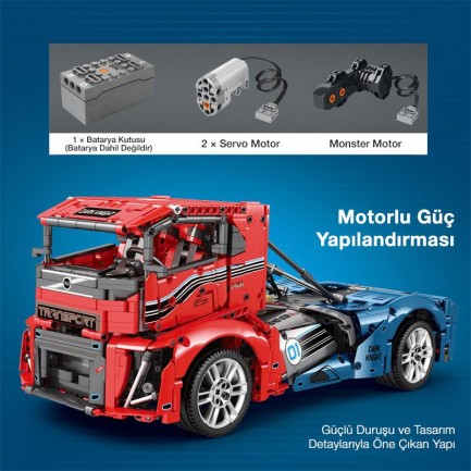 Reobrix Technic 11008 RC Tır Kamyonet Kumandalı&Motorlu Yaratıcı Yapı Blok Seti Building Blocks - 2116 Parça - Thumbnail