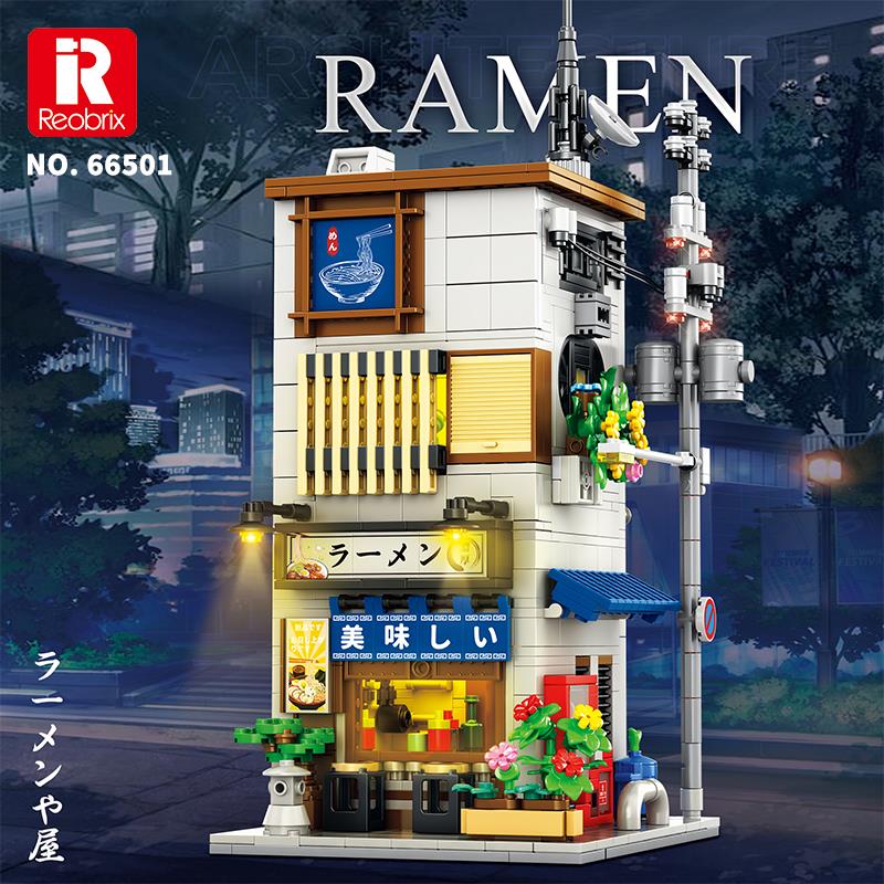 Reobrix 66501 Ramen Evi Yaratıcı Yapı Blok Seti Building Blocks (Ramen House) - 1142 Parça