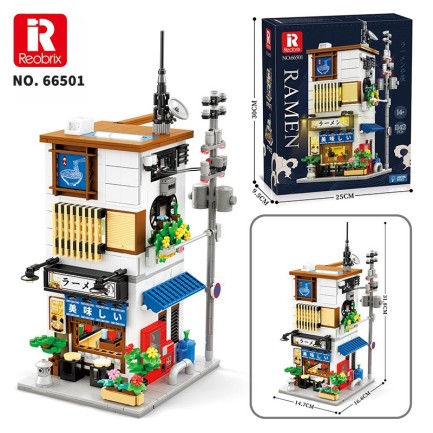 Reobrix 66501 Ramen Evi Yaratıcı Yapı Blok Seti Building Blocks (Ramen House) - 1142 Parça - Thumbnail