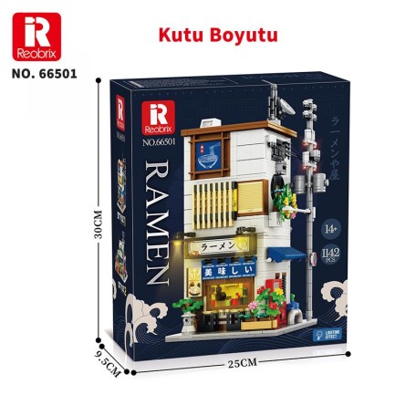 Reobrix 66501 Ramen Evi Yaratıcı Yapı Blok Seti Building Blocks (Ramen House) - 1142 Parça - Thumbnail