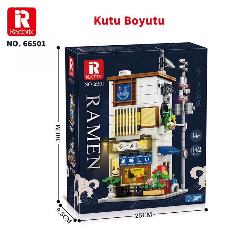 Reobrix 66501 Ramen Evi Yaratıcı Yapı Blok Seti Building Blocks (Ramen House) - 1142 Parça