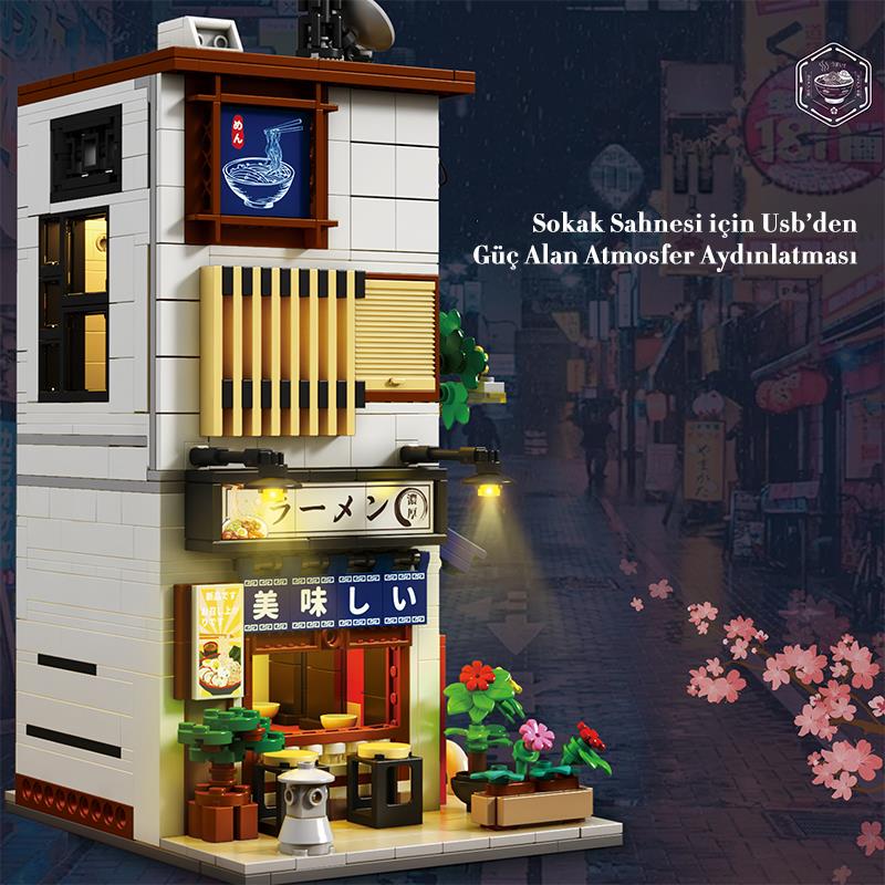 Reobrix 66501 Ramen Evi Yaratıcı Yapı Blok Seti Building Blocks (Ramen House) - 1142 Parça