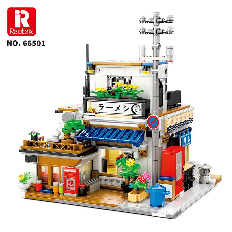 Reobrix 66501 Ramen Evi Yaratıcı Yapı Blok Seti Building Blocks (Ramen House) - 1142 Parça