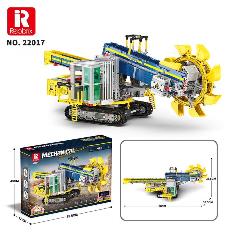 Reobrix Technic 22017 Kepçeli Ekskavatör Kumandalı&Motorlu Yapı Blok Seti Building (Bucket Wheel Excavator)-3188Parça