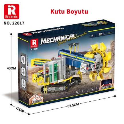 Reobrix Technic 22017 Kepçeli Ekskavatör Kumandalı&Motorlu Yapı Blok Seti Building (Bucket Wheel Excavator)-3188Parça - Thumbnail