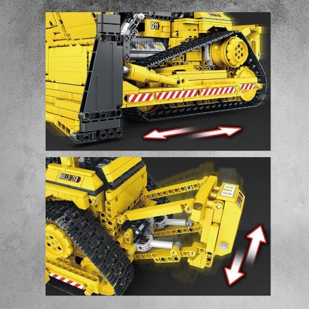 Reobrix Technic 22001 RC Buldozer Kumanda&Motor Yaratıcı Yapı Blok Seti Building Block (Caterpillar)- 1836 Parça - Thumbnail