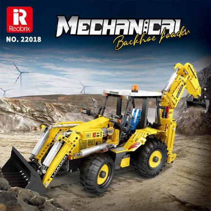 Reobrix Technic 22018 RC Caterpillar Bulldozer Kumandalı&Motorlu Yaratıcı Yapı Blok Seti Building Blocks - 2231 Parça - Thumbnail