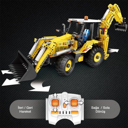 Reobrix Technic 22018 RC Caterpillar Bulldozer Kumandalı&Motorlu Yaratıcı Yapı Blok Seti Building Blocks - 2231 Parça - Thumbnail