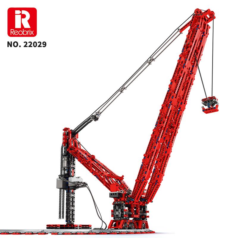 Reobrix Technic 22029 RC Vinç Kumandalı&Motorlu Yaratıcı Yapı Blok Seti Building Blocks SK6000 Crane- 1196 Parça