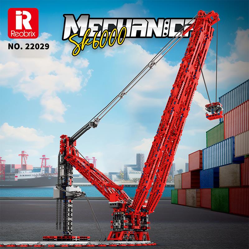 Reobrix Technic 22029 RC Vinç Kumandalı|*|Motorlu Yaratıcı Yapı Blok Seti Building Blocks SK6000 Crane- 1196 Parça