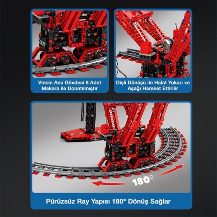 Reobrix Technic 22029 RC Vinç Kumandalı|*|Motorlu Yaratıcı Yapı Blok Seti Building Blocks SK6000 Crane- 1196 Parça - Thumbnail