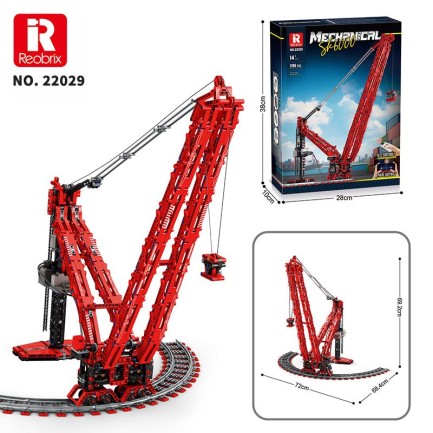 Reobrix Technic 22029 RC Vinç Kumandalı|*|Motorlu Yaratıcı Yapı Blok Seti Building Blocks SK6000 Crane- 1196 Parça - Thumbnail