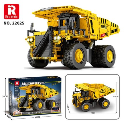Reobrix Technic 22025 Damperli Kamyon Kumanda&Motorlu Yaratıcı Yapı Blok Seti Building Blocks (Dump Truck)- 1622 Parça - Thumbnail