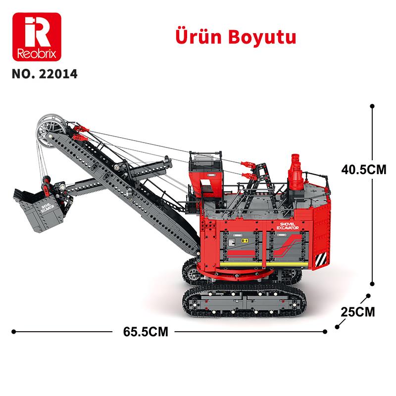Reobrix RC Electric Shovel Excavator 22014 Brick Yapım Seti