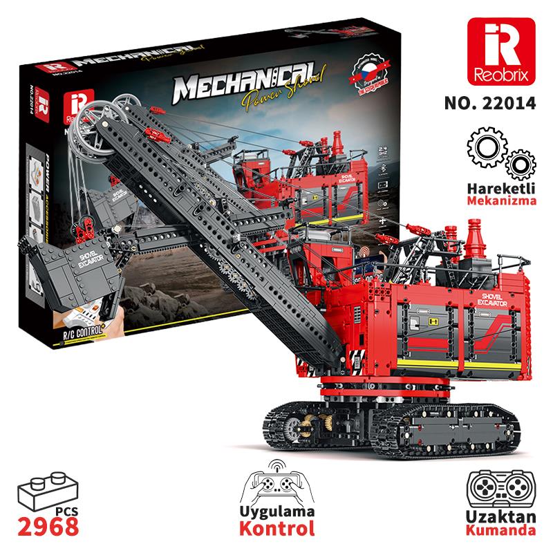Reobrix RC Electric Shovel Excavator 22014 Brick Yapım Seti