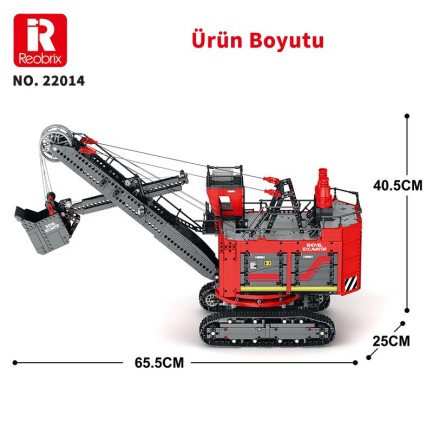 Reobrix RC Electric Shovel Excavator 22014 Brick Yapım Seti - Thumbnail