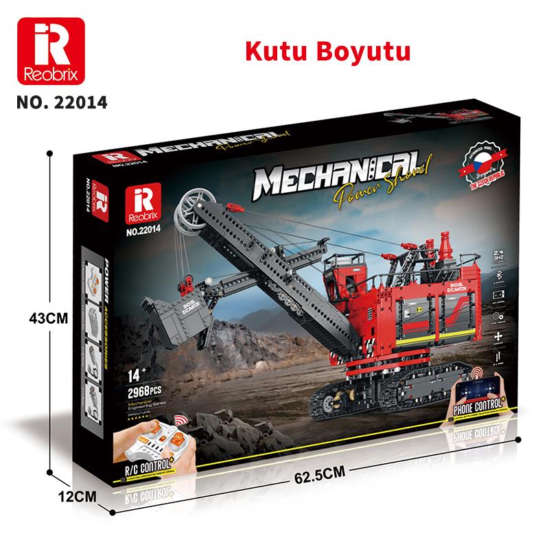 Reobrix RC Electric Shovel Excavator 22014 Brick Yapım Seti