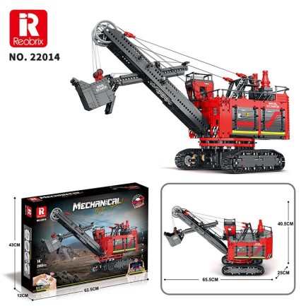 Reobrix RC Electric Shovel Excavator 22014 Brick Yapım Seti - Thumbnail