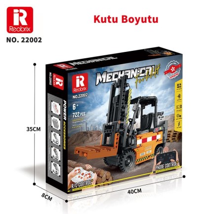 Reobrix RC Forklift 22002 Brick Yapım Seti - Thumbnail