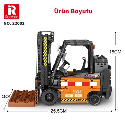 Reobrix RC Forklift 22002 Brick Yapım Seti - Thumbnail