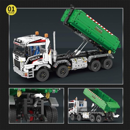 Reobrix RC Large Truck with Flat Trailer 22021 Brick Yapım Seti - Thumbnail