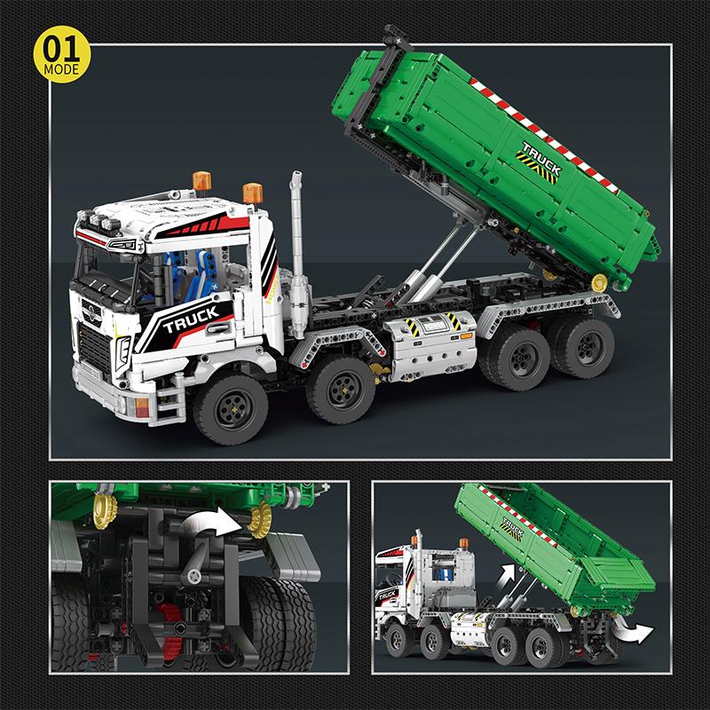 Reobrix RC Large Truck with Flat Trailer 22021 Brick Yapım Seti