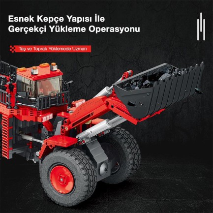 Reobrix Technic 22010 Dozer Kamyon Kumandalı&Motorlu Yaratıcı Yapı Blok Seti Building Blocks (Mechanical Loader)- 1876 Parça - Thumbnail