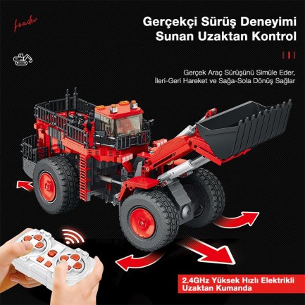 Reobrix Technic 22010 Dozer Kamyon Kumandalı&Motorlu Yaratıcı Yapı Blok Seti Building Blocks (Mechanical Loader)- 1876 Parça - Thumbnail