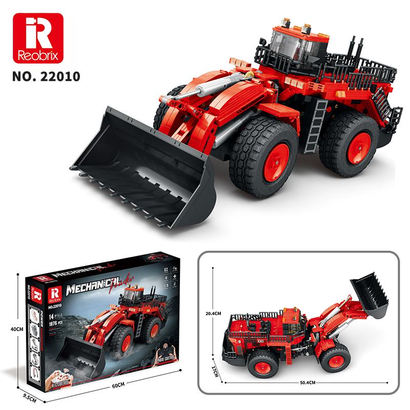 Reobrix Technic 22010 Dozer Kamyon Kumandalı&Motorlu Yaratıcı Yapı Blok Seti Building Blocks (Mechanical Loader)- 1876 Parça
