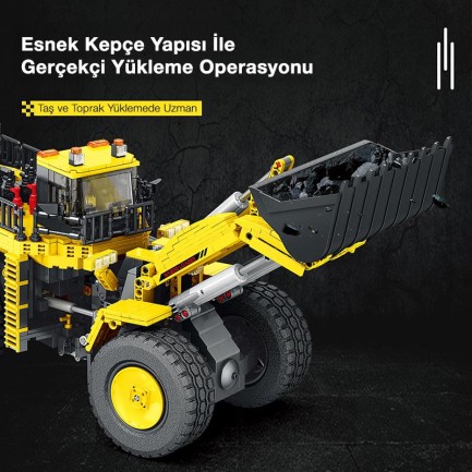 Reobrix 22009 Dozer Kamyon Kumanda&Motorlu Yaratıcı Yapı Blok Seti Building Block (Mechanical Loader)- 1876 Parça - Thumbnail