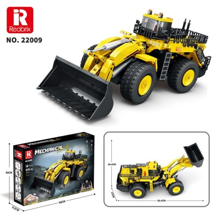 Reobrix 22009 Dozer Kamyon Kumanda&Motorlu Yaratıcı Yapı Blok Seti Building Block (Mechanical Loader)- 1876 Parça - Thumbnail