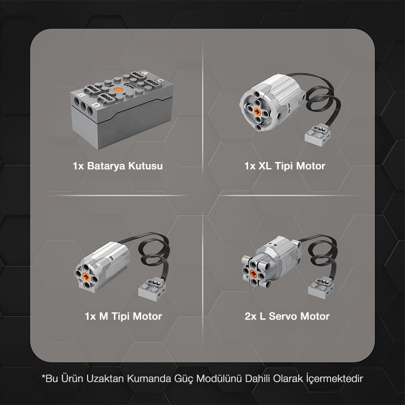 Reobrix Technic 22020 Teleskopik Kollu Forklift (Telescopic Arm Forklift) Kumandalı&Motorlu Yaratıcı Yapı Blok Seti Building Blocks - 2096 Parça