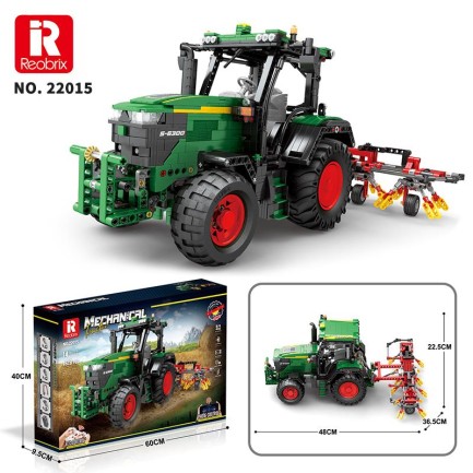 Reobrix Technic 22015 RC Traktör (John Deere 6130 R) Kumanda&Motorlu Yaratıcı Yapı Blok Seti Building Blocks - 1664 Parça - Thumbnail