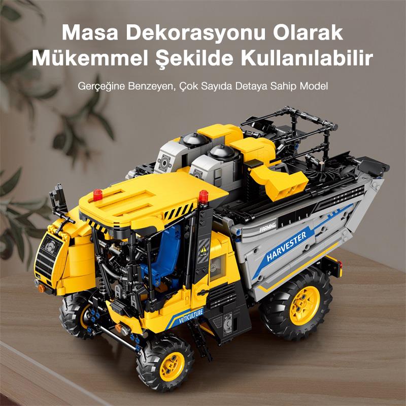 Reobrix Technic 22026 Üzüm Hasat Makinesi (Grape Harvester) Yaratıcı Yapı Blok Seti Building Blocks- 2206 Parça