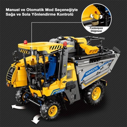 Reobrix Technic 22026 Üzüm Hasat Makinesi (Grape Harvester) Yaratıcı Yapı Blok Seti Building Blocks- 2206 Parça - Thumbnail