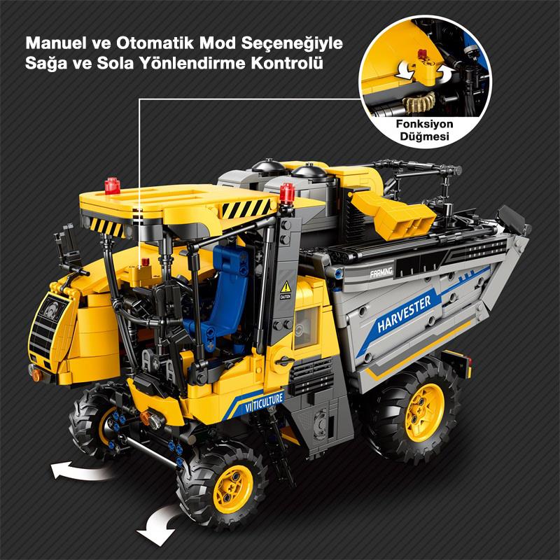 Reobrix Technic 22026 Üzüm Hasat Makinesi (Grape Harvester) Yaratıcı Yapı Blok Seti Building Blocks- 2206 Parça