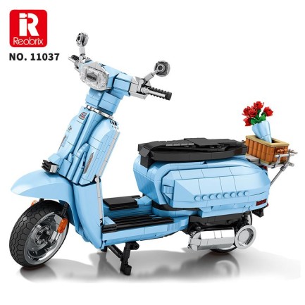 Reobrix Creator 11037 Retro Scooter Lambretta V200 Special Mavi Yaratıcı Yapı Blok Seti Building Blocks - 1169 Parça - Thumbnail