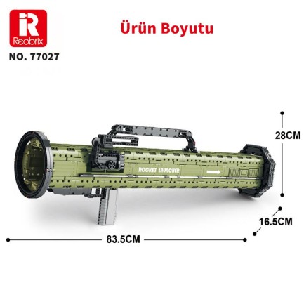Reobrix 77027 AT-4 M136 Antitank Grenade Launcher Yaratıcı Yapı Blok Seti Building Blocks 1748 Parça - Thumbnail