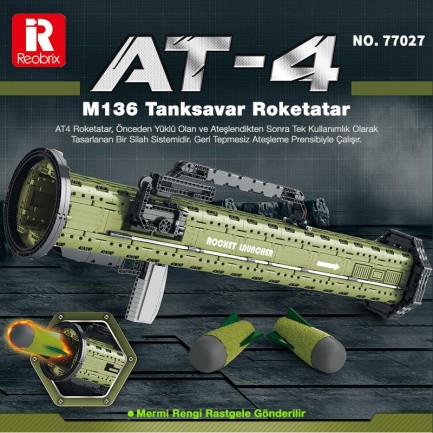 Reobrix 77027 AT-4 M136 Antitank Grenade Launcher Yaratıcı Yapı Blok Seti Building Blocks 1748 Parça - Thumbnail