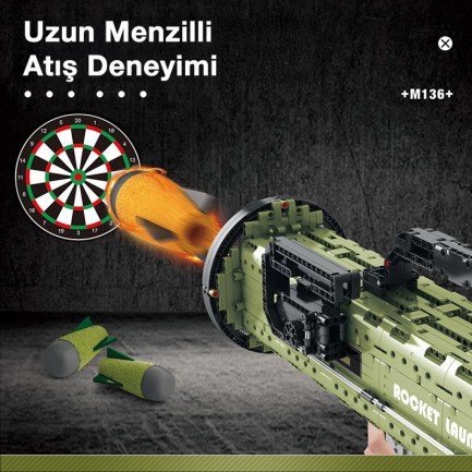 Reobrix 77027 AT-4 M136 Antitank Grenade Launcher Yaratıcı Yapı Blok Seti Building Blocks 1748 Parça - Thumbnail
