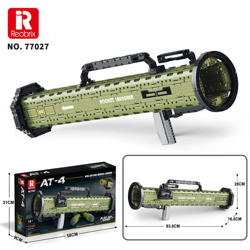 Reobrix 77027 AT-4 M136 Antitank Grenade Launcher Yaratıcı Yapı Blok Seti Building Blocks 1748 Parça