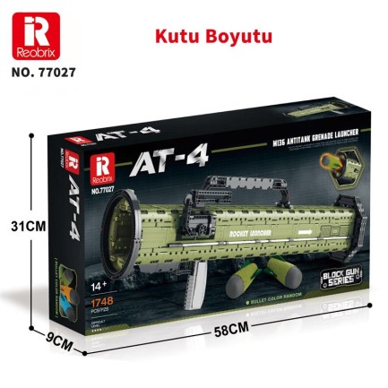 Reobrix 77027 AT-4 M136 Antitank Grenade Launcher Yaratıcı Yapı Blok Seti Building Blocks 1748 Parça - Thumbnail