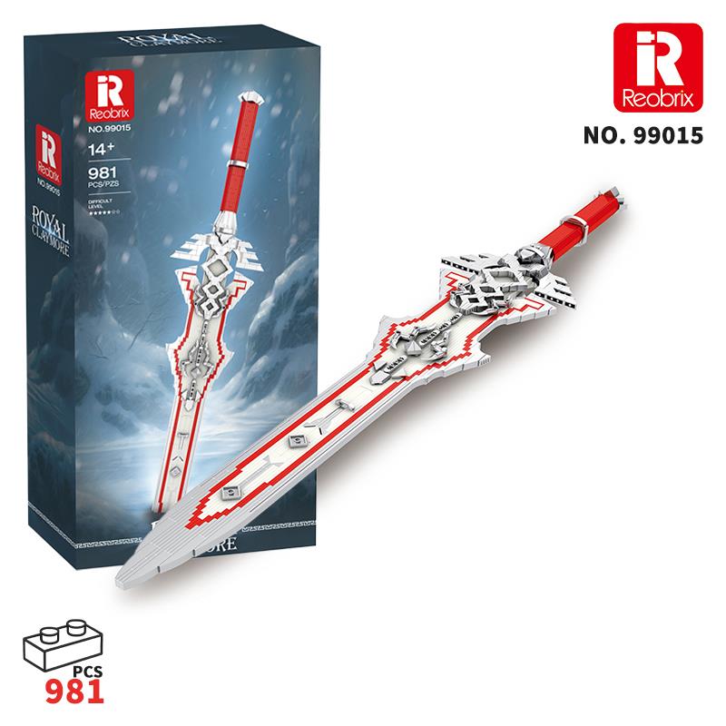 Reobrix 99015 Kraliyet Kılıcı Yaratıcı Yapı Blok Seti Building Blocks (Royal Claymore) - 981 Parça