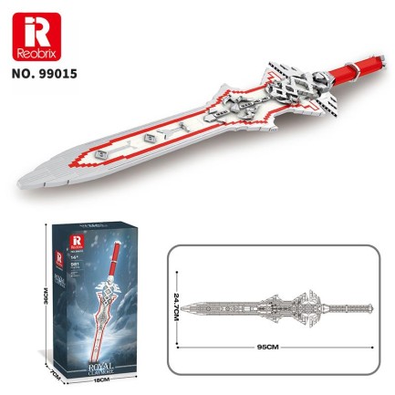 Reobrix 99015 Kraliyet Kılıcı Yaratıcı Yapı Blok Seti Building Blocks (Royal Claymore) - 981 Parça - Thumbnail